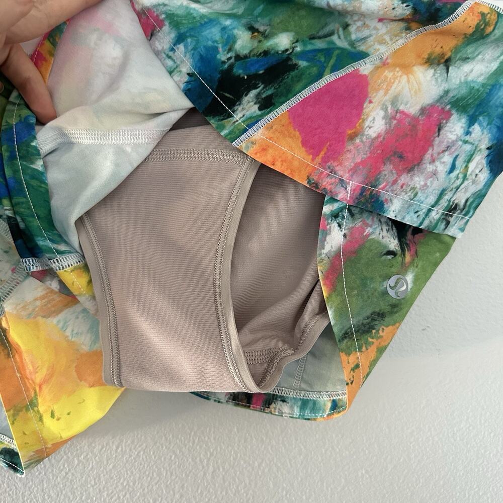 Lululemon Speed Up Shorts Multi Colored Size 8 Athletic Gorpcore Running Indie - Picture 11 of 15